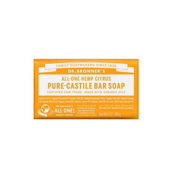 Pure- Castile soap Dr Bronner's cítrico (140g)