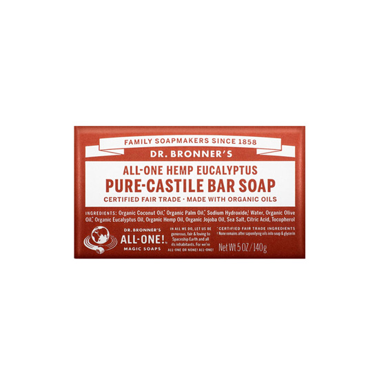Pure- Castile soap Dr Bronner's eucalipto (140g)